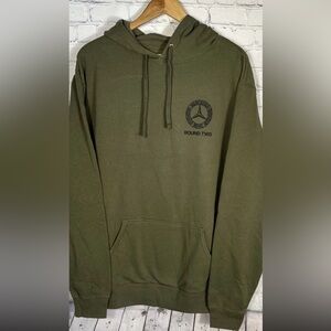 Round Two x Mercedes Benz Olive Green Hoodie for Men